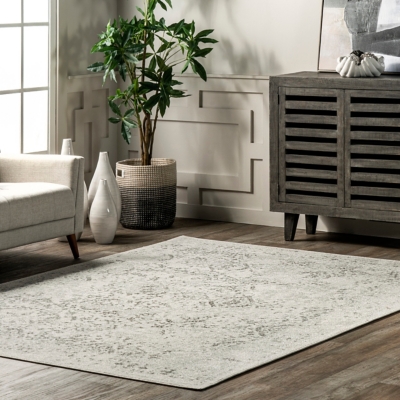 Nuloom Odell Faded Vintage Area Rug, Ivory, large