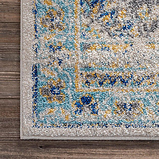 Inspired by ancient Persian design, the intricate details of this rug are a delightful finishing touch that are sure to wow both you and your guests. Its polypropylene construction stands up to high foot traffic in entryways, hallways and family rooms.100% polypropylene | Machine made | Easy to clean and maintain | Spot clean recommended | Imported