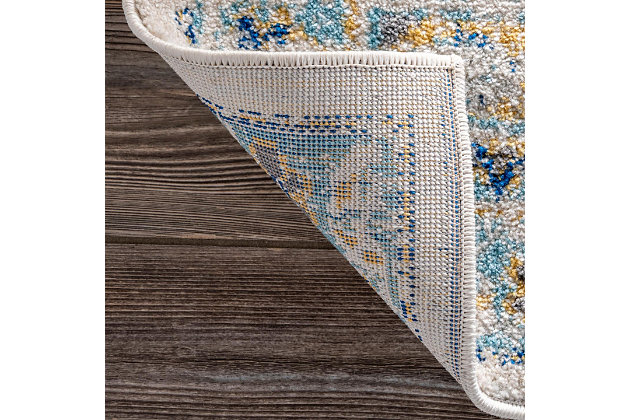 Inspired by ancient Persian design, the intricate details of this rug are a delightful finishing touch that are sure to wow both you and your guests. Its polypropylene construction stands up to high foot traffic in entryways, hallways and family rooms.100% polypropylene | Machine made | Easy to clean and maintain | Spot clean recommended | Imported