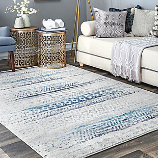 Nuloom Transitional Roxanni 6' 7" x 9' Area Rug, Blue, rollover