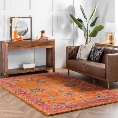 Nuloom Hand Tufted Montesque 5' x 8' Area Rug, Orange, large