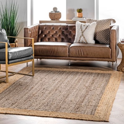 Nuloom Eleonora Casual Jute Area Rug, Gray, large