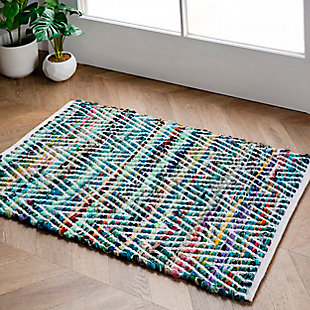 Nuloom Rochell Hand Woven Chevron Area Rug, Green, rollover