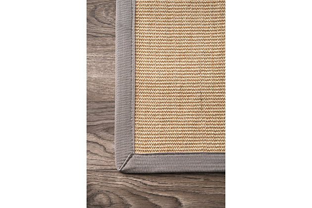 At nuLoom, we believe that floor coverings and art should not be mutually exclusive. Founded with a desire to break the rules of what is expected from an area rug, nuLoom was created to fill the void between brilliant design and affordability.100% Sisal | Machine made | Easy to clean and maintain | Spot clean recommended | Imported
