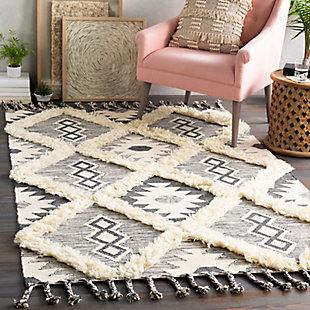 Home Accent Bevington 2' x 3' Accent Rug, Black/Gray, rollover