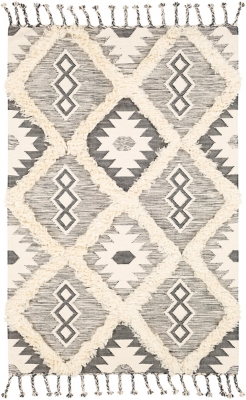 Home Accent Bevington 5' x 7'6" Area Rug, Black/Gray, large