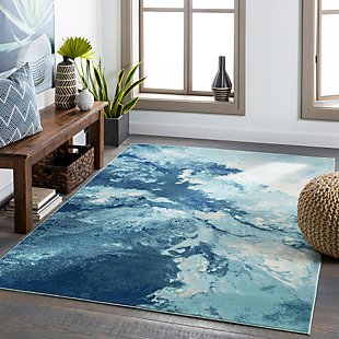 Home Accent Molly 5'3" X 7'3" Area Rug, Blue, rollover