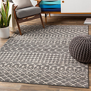 This stylish rug will effortlessly serve as the perfect centerpiece for any room. Woven with polypropylene in Turkey and featuring a low pile, it boasts durability and will instantly update your space with unique, modern style that will instantly step up your style game. Machine Woven | 100% Polypropylene | Easy Care | No Shedding | Imported