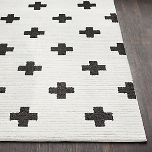 Home Accents Moroccan Shag 2' 7" x 7' 3" Runner, Black/White, rollover