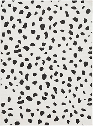 Home Accents Moroccan Shag 5' 3" x 7' 3" Rug, Black/White, large