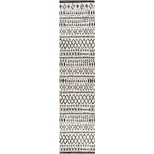 Surya Eagean Indoor/Outdoor Unique Rug, White/Black, large