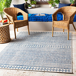 Surya Eagean Indoor/Outdoor Pattern Rug, Blue, rollover
