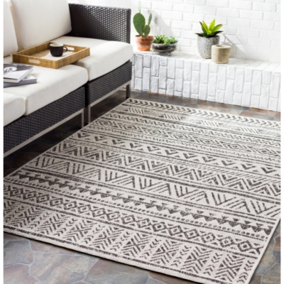 Surya Eagean 5'3" x 7'7" Area Rug, Black/Gray, rollover