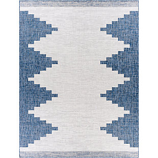 Surya Eagean Indoor/Outdoor Pixel Rug, Blue, large