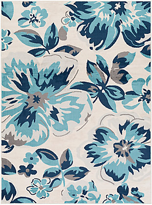Surya Floransa 6'7" x 9' Area Rug, Blue, large