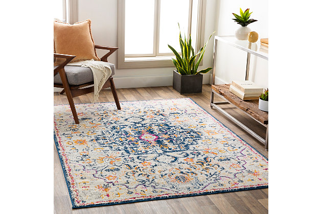 Showcasing an inspired design woven with stunning colors, this piece is perfection. Woven in Turkey with polypropylene, it boasts a soft feel and can give off traditional, boho, or modern vibes all in one making it a perfect option for any room.Machine Woven | 100% Polypropylene | Easy Care | No Shedding | Imported