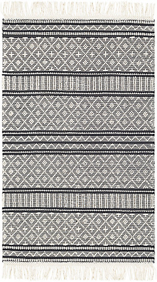 Home Accent Gory 2' x 3' Accent Rug, Black/Gray, large
