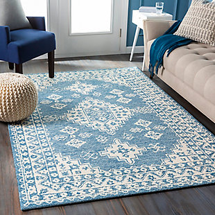 Home Accent Raborn 5' x 7'6" Area Rug, Blue, rollover