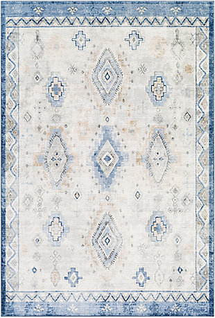 Home Accent Dewitt 2' x 2'11" Accent Rug, Blue, large