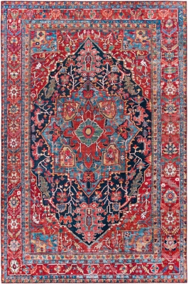 Home Accent Heger 5' x 7'6" Area Rug, Blue, large