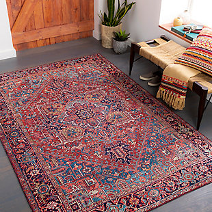 Home Accent Burbach 2'6" x 7'6" Runner Rug, Red/Burgundy, rollover