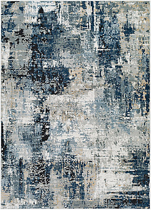 Home Accent Bizzell 6'7" x 9' Area Rug, Blue, large