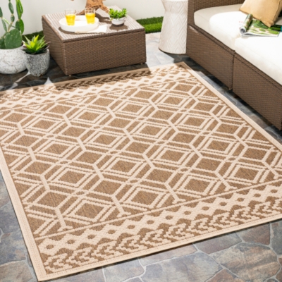 Surya Montego bay Indoor/Outdoor Global Rug, Brown/Beige, rollover