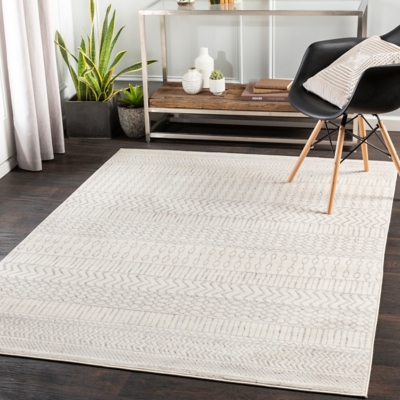 Surya Pisa 5' x 7' Area Rug, Black/Gray, rollover
