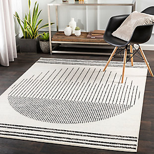 Home Accents Pisa 7'10" x 10' Area Rug, Black/Ivory, rollover