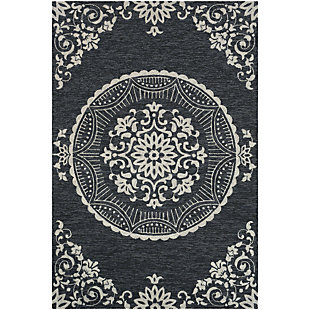 Home Accent May 2' x 3' Accent Rug, Black/Gray, large