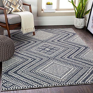 Home Accent Keisha 2' x 3' Accent Rug, Black/Gray, rollover