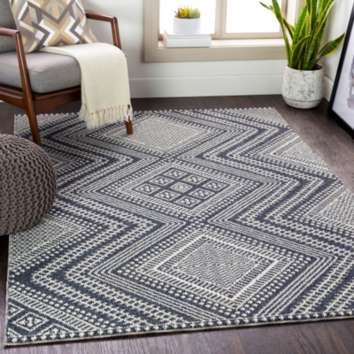 Home Accent Keisha 5'3" x 7'3" Area Rug, Black/Gray, rollover