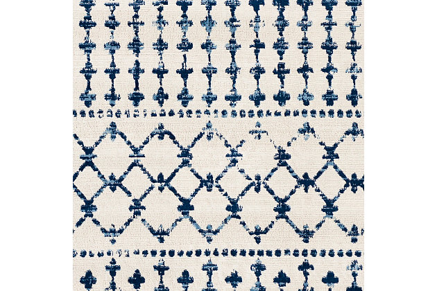 The Roma Collection features a geometric global inspired pattern that is brimming with high style. The perfect addition for any home, these pieces will add a modern eclectic feel to any room. The meticulously woven construction of these pieces boasts durability and will provide contemporary charm into your decor space for years to come.Machine Woven | 100% Polypropylene | Easy Care | Medium Pile | Imported