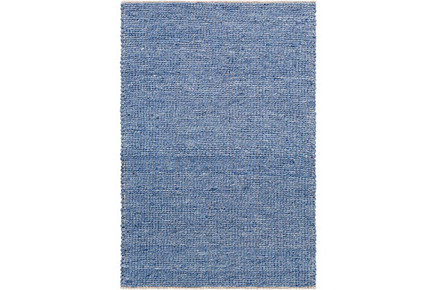 This minimalist, yet compelling, rug effortlessly perfects simplistic style with a twist. Hand woven in India with a blend of wool, cotton and polyester, this piece boasts durability and has a braided texture that forms a subtle, tonal pattern bringing a beautiful depth to your space. You can not go wrong with this modern take on solid classic style. Hand Woven | 60% Wool, 20% Cotton, 20% Polyester,  | No Pile | Minimal Shedding | Imported