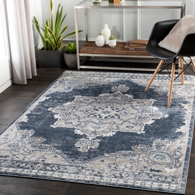 Surya St 5'2" x 7' Area Rug, Blue, rollover