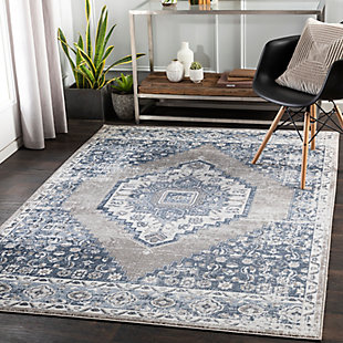 With a soft feel and stunning colors, this rug is sure to be the impressive centerpiece in any room. Its traditional oriental inspired pattern is washed just enough to give it a high end feel. Woven in Turkey with polypropylene, this durable piece will offer glamour and luxury to your floors.Machine Woven | 100% Polypropylene | Easy Care | Medium Pile | Imported