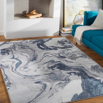 シルバーピーチ NUANCE RUG-BLUE- 45×60(cm) | academiadevendasmb.com.br