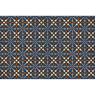 FlorArt Arkham FlorArt 3'x5' Floor Mat, Blue, large