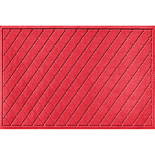 Waterhog Argyle 3' x 5' Doormat, Red, large