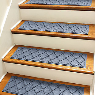 Home Accent Waterhog Argyle Stair Treads Set/4, Bluestone, rollover