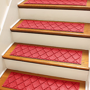 Waterhog Argyle 24 x 39 Half Round Doormat, Red, rollover