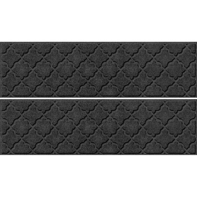 Waterhog Cordova 8.5" x 30" Stair Treads Set/4, Charcoal, large