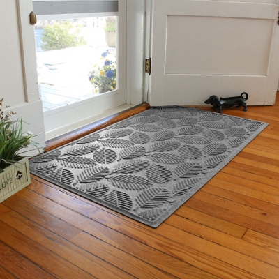 Waterhog Deanna 3' x 5' Doormat, Medium Gray, large