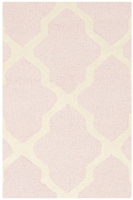 Cambridge 2' x 3' Wool Pile Rug, Light Pink/Ivory, large