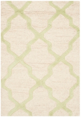 Cambridge 2' x 3' Wool Pile Rug, Ivory/Light Green, large