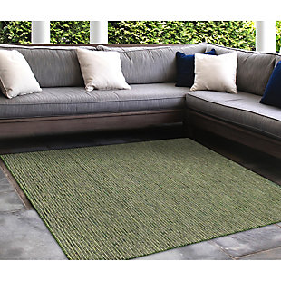 Transocean Mateo Solid Indoor/outdoor Rug Green 7'10" Square, Green, rollover