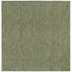 Transocean Mateo Solid Indoor/outdoor Rug Green 7'10" Square, Green, large