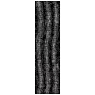 Transocean Mateo Solid Indoor/outdoor Rug Black 23"x7'6", Black, large