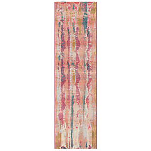 Transocean Gorham Illusions Indoor/outdoor Rug Blush 23"x7'6", Pink, large