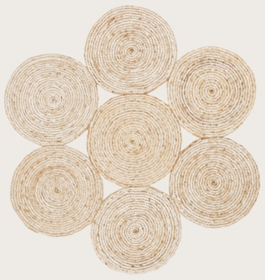 Safavieh Natural Fiber 6' x 6' Round Area Rug, Ivory/Natural, large